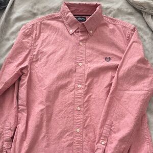 Chaps Men's Casual Red Button-Down Shirt